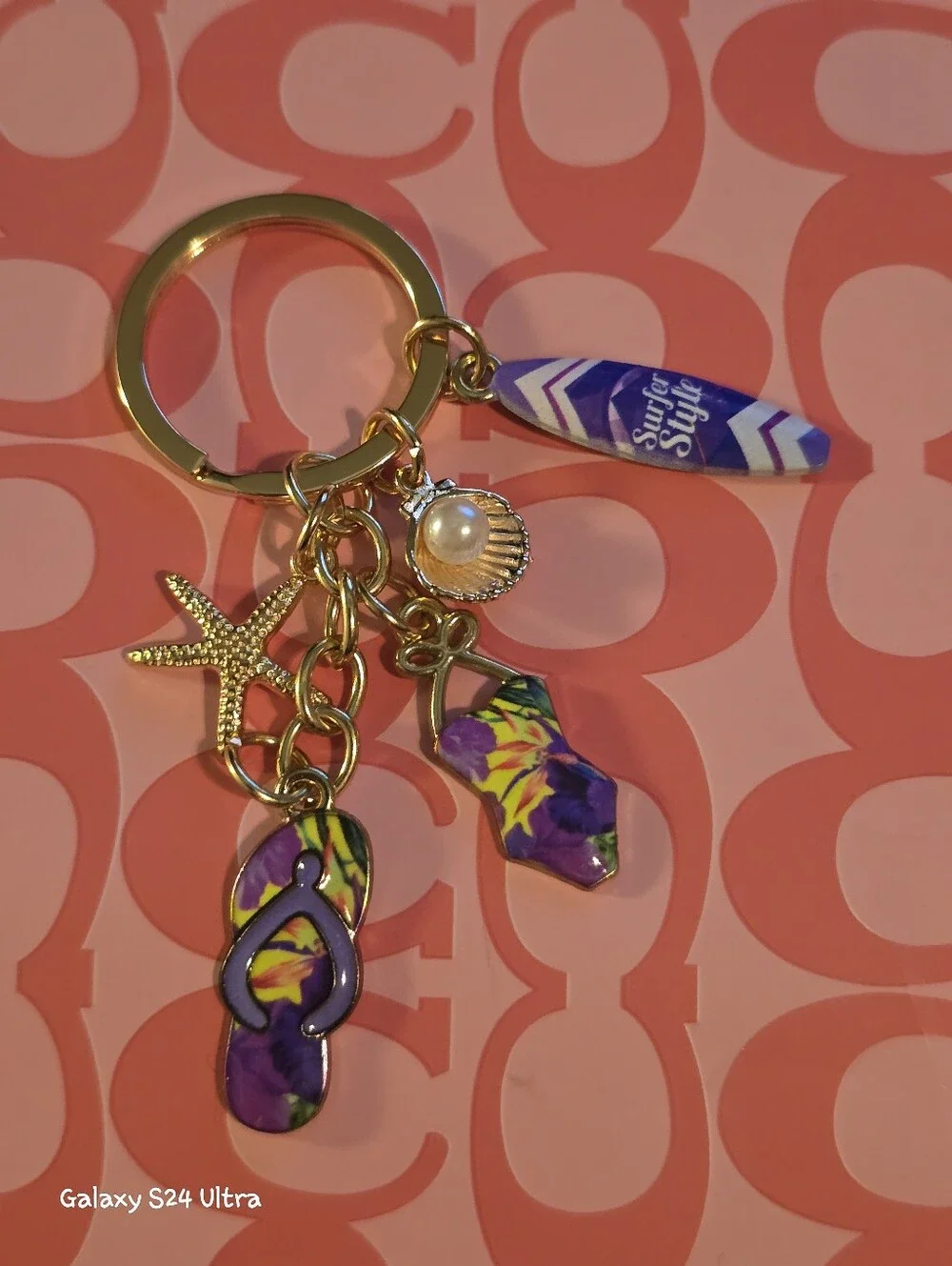 Beach Theme Bag Charm/ Keychain NEW